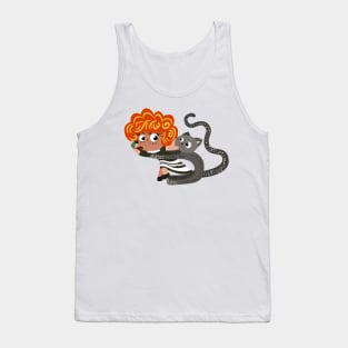 girl and cat Tank Top